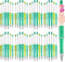 60 Pieces Plastic Beadable Pen Bead Ballpoint Pen Black Ink Beaded Pens for Kids Students Presents Office School Supplies (Green Series,Classic)...