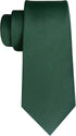 RBOCOTT Solid Color Tie and Pocket Square with Tie Clip Sets...