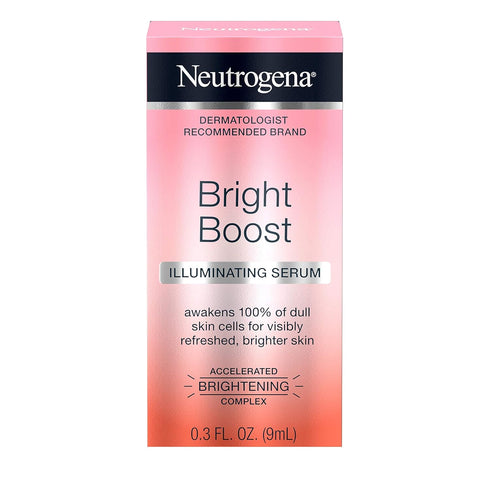 Neutrogena Bright Boost Illuminating Face Serum with Neoglucosamine & Turmeric Extract for Even Skin Tone, Resurfacing Serum for Face to Reduce Da...