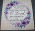 Fabric Panel 16"x16" Bible Verse 100% Cotton Quilting Panel Square Psalm 19:14 AM346...