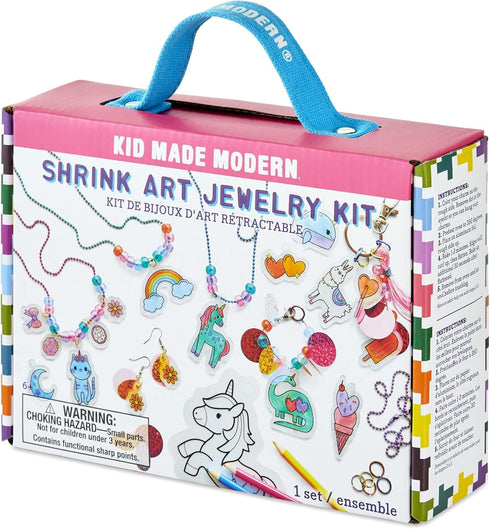 Kid Made Modern - Jewelry Making Kit - Shrink Art Charms - 180 Pieces Set - DIY Kids Crafts - Bulk Craft Set - Create Your Own Art - Includes Art ...