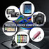 6 Ports Fast Car Charger with Voltage Monitor,Car Cigarette Lighter USB Charger (PD+QC3.0) Compatible with iphone13/14/15 & Most Android Models,Ca...