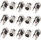 E-outstanding 15-Pack DC-025 5.5 mm x 2.1mm 30V 0.5A-3A DC Power Jack Socket,Threaded Female Panel Mount Connector Adapter...