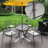 SUQ I OME 2 Sets 2 inch Outdoor Patio Parasol Umbrella Hole Ring Plug and Cap Set, for Parasol Umbrella Table Hole Cover Insert(Brown)...