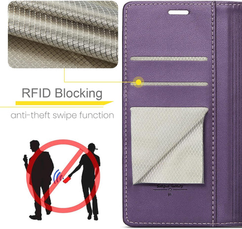 for Samsung Galaxy S10 6.1"(NON S10e,S10+) Wallet Case with RFID Blocking Credit Card Holder, PU Leather Flip Kickstand Protective Shockproof Cove...