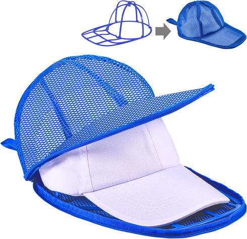 Hat Washer Cage, 1Pack Hat Washer for Baseball Caps Foldable Hat Cleaner for Washing Machine, Dishwasher Hat Rack Protector Organizer Storage for ...