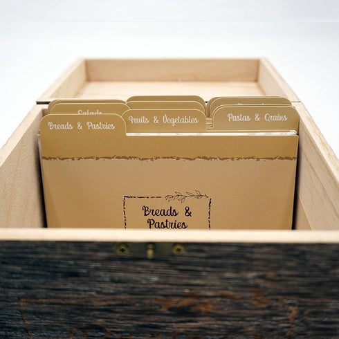 Dekali Designs 4x6 Recipe Card Dividers with Tabs | Set of 24 Recipe Box Dividers on Thick Cardstock + Cooking Measurement Conversion Chart Card...