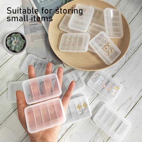 Cenbee 24 Pcs Clear Small Plastic Storage Containers Anti Oxidation Transparent Jewelry Holder for Item Craft,Beads,Pills,Ear Studs,Necklaces,Ring...