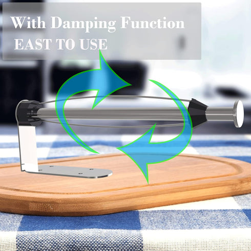 Paper Towel Holder Under Cabinet Mount Self Adhesive Kitchen Countertop Wall Mount Paper Towel Holders Rack with Damping brushed nickel Stainless ...