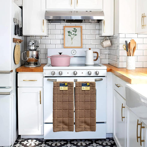 Konnect Kitchen Towels & Microfiber Dish Cloth Absorbent Drying Lint Free Multipurpose Washcloths for Home Bathroom, Hand Bar Cleaning Cloths Supp...