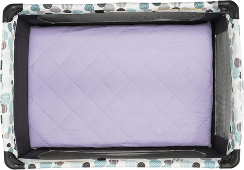 Pastel Lavender Purple Pack n Play Quilted Mattress Sheet – Ultra-Soft, Comfortable Portable Crib Mattress Sheet for Baby Girls; Playpen Mattress ...