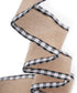 joycraft Buffalo Plaid Wired Edge Ribbons, Christmas Burlap Fabric Ribbon Roll with Checkered Edge, 2.5" x 11 Yds Burlap Ribbon for Christmas Part...