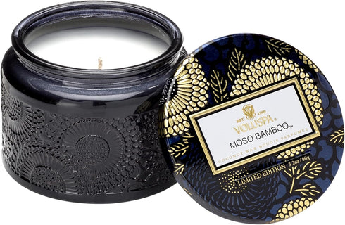 Voluspa Moso Bamboo, Petite Candle Jar, 3.2 Ounce, 25 Hour Burn Time, Coconut Wax for Clean Burning, Handcrafted in The USA...