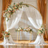 PARTISKY Wedding Arch Draping Fabric,1 Panel 18FT White Drapes Chiffon Fabric Drapery Decorations for Ceremony Reception Party Ceiling Backdrop...