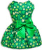 St. Patrick Day Dog Cat Dress, Holiday Irish Lucky clover Shamrock leaves Dress Outfits Skirt for Small Boys and Girls Puppies Pets Doggie...