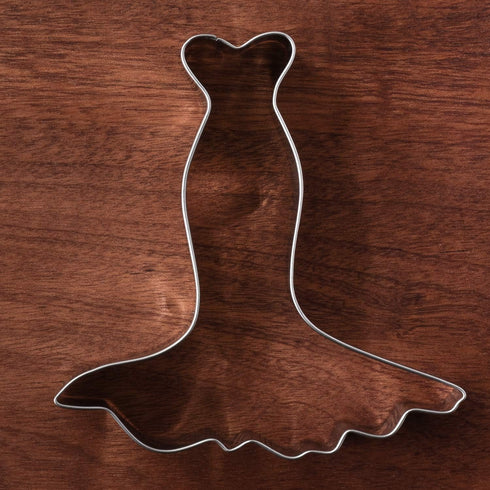 LILIAO Wedding Dress Cookie Cutter for Wedding/Engagement - 4 x 4.3 inches - Stainless Steel...