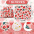 150Pcs Strawberry Wax Paper Pink Deli Paper Tissue Sweet Fruit Sandwich Wrap Paper Waterproof Oil-Proof Picnic Liners for Party Kitchen Supplies...