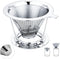 Pour Over Coffee Maker,Coffee Filter,Slow Drip Paperless Stainless Steel Cone Coffee Dripper(1 Cup)...