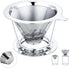 Pour Over Coffee Maker,Coffee Filter,Slow Drip Paperless Stainless Steel Cone Coffee Dripper(1 Cup)...