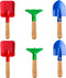 Kids Gardening Tools Set, 6PCS Gardening Tools for Kids Metal with Sturdy Wooden Handle Safe Gardening Tools 8" Children Beach Sandbox Toy...