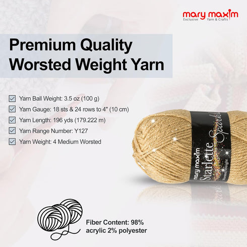 MARY MAXIM Topaz Starlette Sparkle Yarn...