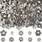 SUNNYCLUE 1 Box 300cs 10 Styles Flower Bead Caps 8mm Flat Spacer Beads Bulk Tibetan Silver Hollow Flowers Metal Vintage Floral Bead End Caps for D...