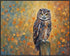 Posterizer 1 pcs- beautiful fall themed background and an owl-Art for Animal Lovers-Landscape & Nature Art- Living Room Bedroom Decor- unframed wa...