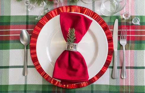 100% Cotton Dinner Napkins Red Cloth Napkin - 6 Pack (18 inches x 18 inches) Soft and Comfortable - Durable Hotel Quality - Ideal for Events and R...