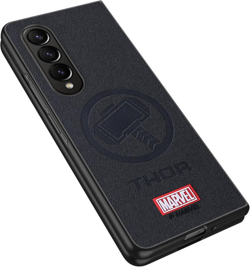 Case for Samsung Galaxy Z Fold 3 5G, with Superhero character Compatible Galaxy Z Fold 3 5G Leather Case BLACK...