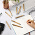 30 Pcs Inspirational Bamboo Ballpoint Pens Flower Pens with Black Ink Employee Appreciation Gift Thank You Gift Party Favors School Office Writing...