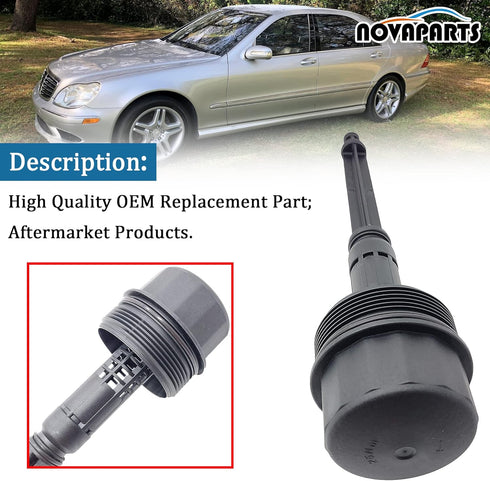 Engine Oil Filter Housing Cap Cover w/o Filter for Mercedes C240 C280 C320 CLK320 E320 ML320 ML350 SLK320 SLK350 1121800710 1121800110...