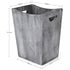 BTY Farmhouse Wooden Trash Can, Small Square Wastebasket Garbage Container Bin Holder, Rustic Torched Home Kitchen Office Trash Cans with Handle f...