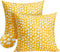 Outdoor Pillow Covers 16x16 Set of 2 Yellow Polka Dot Outdoor Waterproof Decorative Pillow Cases Summer Outdoor Sofa Bed Cushion Covers Home Decor...