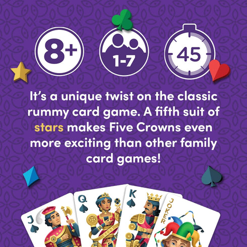 PlayMonster Five Crowns Collectible Tin – Card Game for Kids and Adults, Family Game Night, The Game isn’t Over Until the Kings Go Wild!, 5 Suited...