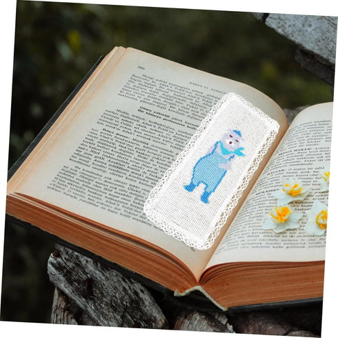 12pcs Cross Stitch Bookmark Books Decor Book Decorations Embroidery Kit Cross Stitch Kits Handmade Book Marks DIY Book Marks Blank Fabric Embroide...