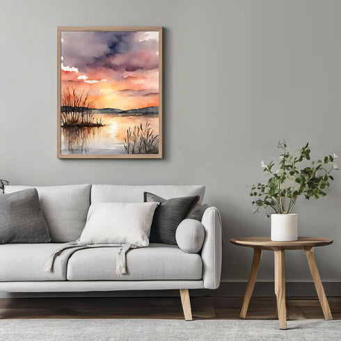 Posterizer 1 pcs- sea and beach themed oil painting style print 17-Landscape & Nature Art-Floral Botanical Art- Decor for Home & Office- unframed ...