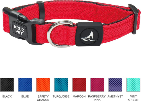 Kruz Original Heavy-Duty Adjustable Dog Collar - Ultra Soft Padding, Lifetime Durability, Comfortable Collar for Large, Medium, and Small Dog Bree...