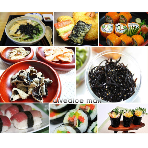 100 Sheets (6.7oz) Dried Kelp Seaweed Nori Raw Unseasoned Snack Sushi...