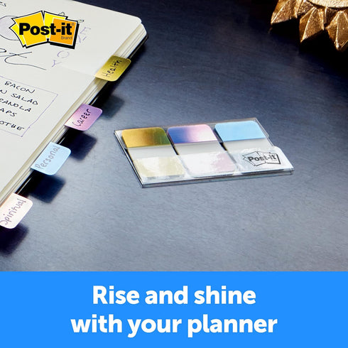 Post-it Foil Tabs, Iridescent Colors, 36 Tabs/Pack, 1 in x 1.5 in (686-FLOPBT)...