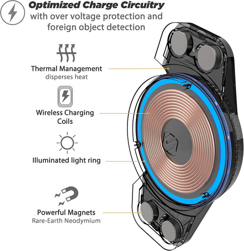 SCOSCHE MCQVP-XTET MagicMount Charge3 10W Magnetic Qi-Certified FreeFlow Wireless Vent Charging Mount...