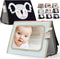 Soft Tummy Time Book w/ Large Stimulating Baby Safe Mirror - Fun High Contrast Montessori Toy w/ Mirror, Crinkle Filling & Silicone Teether - The ...