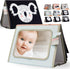 Soft Tummy Time Book w/ Large Stimulating Baby Safe Mirror - Fun High Contrast Montessori Toy w/ Mirror, Crinkle Filling & Silicone Teether - The ...