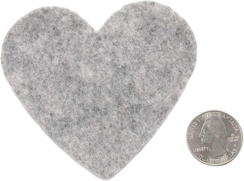 Playfully Ever After 3 Inch 28pc Felt Hearts (Charcoal Gray)...