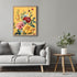 Posterizer 1 pcs-bright flowers yellow background-welcome home art-Floral & Botanical Art-Abstract & Modern Art-Decor for Home & Office- UNFRAMED ...