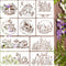 Mushrooms Stencils for Crafts Flower Stencils Wildflower Stencils Reusable Mushroom Stencil Drawing Templates for Painting on Wood Fabric Wall Art...