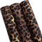 David accessories Leopard Pattern Printed Faux Leather Sheets Synthetic Leather Fabric 3 Pcs 7.7" x 12.9" (20cm x 33cm) Cotton Back for DIY Craft ...