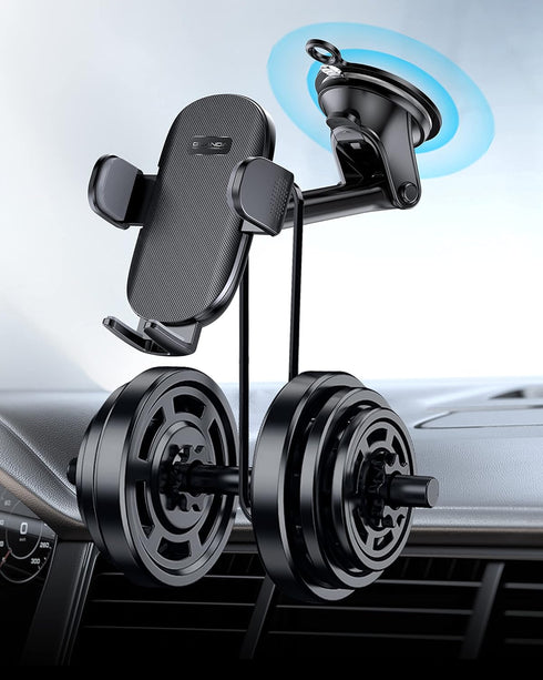 Universal Car Phone Holder Mount for Dashboard Windshield, Military Hands-Free Cell Phone Stand Automobile Cradles Truck Accessories Fit for All i...