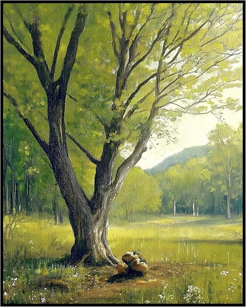 Posterizer 1 pcs-serene countryside scene in oil painting style 2-Collectibles & Fine Art-Landscape & Nature Art- Gift for Men Women Entrepreneur ...