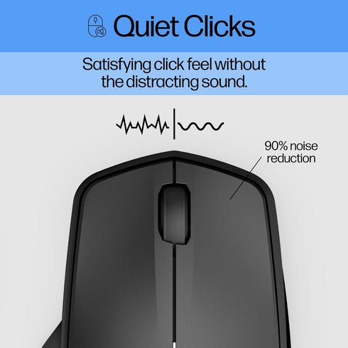 HP Wireless Silent 280M Mouse - Ergonomic Right-Handed Design, 18 Month Battery Life, and 2.4GHz Reliable Connection - Works for Computers and Lap...