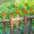 Rusty Bird Silhouette with Rusty Patina Birds Decoration Lifelike Metal Birds Garden Ornaments Silhouette Simulation Bird Figurine Rustic Outdoor ...
